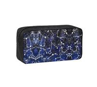 OKFSTY Glow in The Dark Printed School Stationery Pouch Roomy Pencil Organizer Durable Zip Bag Polyester Case for Daily Carry