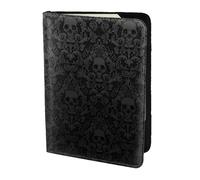 OKFSTY Gothic Wallpaper Skull Printing Fashion Passport Holder Personalized Printed Cowhide Id Holder Travel Passport Cover 5.5 in