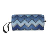 OKFSTY Gradient Blue Denim Print Minimalist Carry Bag, Large Capacity Tote. Compact Storage Pouch for Gym, Work, and Weekend Trips