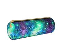 OKFSTY Green Blue Purple Galaxy Pencil Case Holder,School Stationery Supplies Pen Organiser Cute Pencils Bag for Students