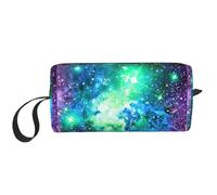 OKFSTY Green Blue Purple Galaxy Print Minimalist Carry Bag, Large Capacity Tote. Compact Storage Pouch for Gym, Work, and Weekend Trips