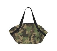 OKFSTY Green camo 2-in-1 Foldable Camping Tote Bag, 37'' Stylish Printed Beach Blanket for Outdoor Picnic Travel