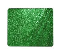 OKFSTY Green Sequin Sparkle Thick Comfort Mouse Pad With Lock Edge Design, Large Non-Slip Rubber Base Desk Mat For Office