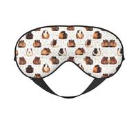 OKFSTY Guinea Pigs Eye Mask, Blackout Sleep Eye Covers with Adjustable Buckle Strap, Travel Eye Mask