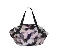 OKFSTY Halloween Bats Grey 2-in-1 Foldable Camping Tote Bag, 37'' Stylish Printed Beach Blanket for Outdoor Picnic Travel