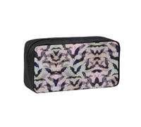OKFSTY Halloween Bats Grey Printed School Stationery Pouch Roomy Pencil Organizer Durable Zip Bag Polyester Case for Daily Carry