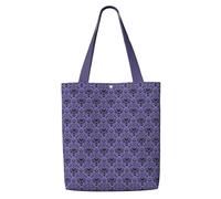 OKFSTY Haunted Mansion Canvas Tote Bag, Pockets, Durable, Lightweight, Polyester Shopping Cloth Bag, Gifts