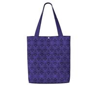 OKFSTY Haunted Mansion Canvas Tote Bag, Pockets, Durable, Lightweight, Polyester Shopping Cloth Bag, Gifts