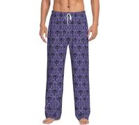 OKFSTY Haunted Mansion Men'S Pajama Bottoms,Pajamas Polyester Pants For Men Soft Long Lounge Pj Sleep Pant With Pockets