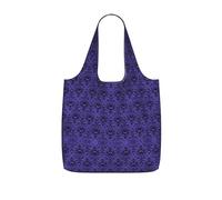 OKFSTY Haunted Mansion Print Printed Reusable Tote 25l Polyester Grocery Shopper Packable Washable Modern Carryall