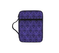 OKFSTY Haunted Mansion Stylish Printed Bible Bag with Smooth Zippers & Multi-Pockets Compact Organizer for Religious Study