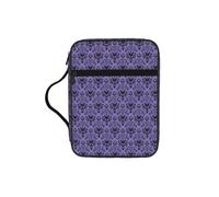 OKFSTY Haunted Mansion Stylish Printed Bible Bag with Smooth Zippers & Multi-Pockets Compact Organizer for Religious Study