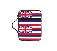 OKFSTY Hawaii Flag Stylish Printed Bible Bag with Smooth Zippers & Multi-Pockets Compact Organizer for Religious Study