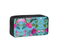 OKFSTY Hello Hawaii Printed School Stationery Pouch Roomy Pencil Organizer Durable Zip Bag Polyester Case for Daily Carry