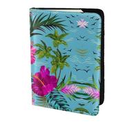 OKFSTY Hello Hawaii Printing Fashion Passport Holder Personalized Printed Cowhide Id Holder Travel Passport Cover 5.5 in