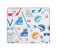 OKFSTY Hockey Elements Creative Patterned Thick Comfort Mouse Pad With Lock Edge Design, Large Non-Slip Rubber Base Desk Mat For Office