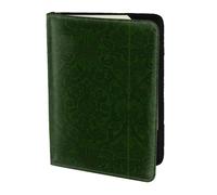OKFSTY Hunter Green Floral Petals Pattern Printing Fashion Passport Holder Personalized Printed Cowhide Id Holder Travel Passport Cover 5.5 in