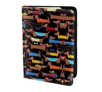 OKFSTY I Love My Dog Dachshunds Printing Fashion Passport Holder Personalized Printed Cowhide Id Holder Travel Passport Cover 5.5 in