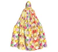 OKFSTY Ice Cream Printing Adult Halloween Large Hooded Cloak 57.8 Inches Length, Suitable For Masquerade Costumes, Comic Con