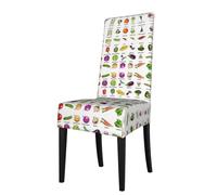 OKFSTY Introduction Of Vegetables Dining Chair Cover,Dining Room Chair Covers Set Of 1,Stretch Chair Cover,Washable Dining Chair