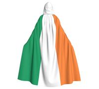 OKFSTY Irish Flag Printing Adult Halloween Large Hooded Cloak 57.8 Inches Length, Suitable For Masquerade Costumes, Comic Con
