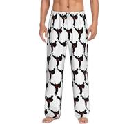 OKFSTY Karate Boy Vector Changeable Belt Color Men'S Pajama Bottoms,Pajamas Polyester Pants For Men Soft Long Lounge Pj Sleep Pant With Pockets