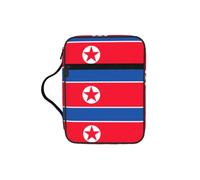 OKFSTY Korean Flag Stylish Printed Bible Bag with Smooth Zippers & Multi-Pockets Compact Organizer for Religious Study