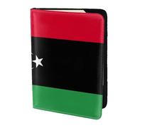 OKFSTY Libyan Flag Printing Fashion Passport Holder Personalized Printed Cowhide Id Holder Travel Passport Cover 5.5 in