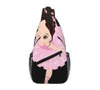 OKFSTY Little Ballerina Dancing Girl Printing Cross Chest Bag Diagonally Cute Prints Suitable For Men Outdoor Hiking Daily Travel Long Trips
