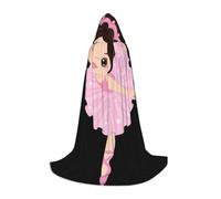 OKFSTY Little Ballerina Dancing Girl Printing Hooded Cape For Teenagers,Halloween Hooded Cape For Teenagers, Suitable For Themed Parties,Comic Con