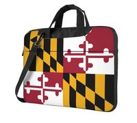 OKFSTY Maryland State Flag Print Soft Fabric Laptop Bag Oxford Cloth Shoulder Tote Comfortable Padded Case For Everyday Use