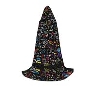 OKFSTY Math Formula Printing Hooded Cape For Teenagers,Halloween Hooded Cape For Teenagers, Suitable For Themed Parties,Comic Con