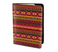 OKFSTY Mexican Folk Art Boho Printing Fashion Passport Holder Personalized Printed Cowhide Id Holder Travel Passport Cover 5.5 in
