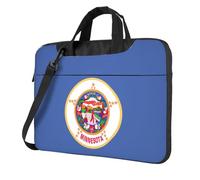 OKFSTY Minnesota State Flag Print Soft Fabric Laptop Bag Oxford Cloth Shoulder Tote Comfortable Padded Case For Everyday Use