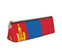OKFSTY Mongolian Flag School Pencil Case,Aesthetic with Triangular Design Pen Pouch for Kids for Brushes,Pencils