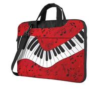 OKFSTY Music Note Piano Print Soft Fabric Laptop Bag Oxford Cloth Shoulder Tote Comfortable Padded Case For Everyday Use