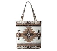 OKFSTY Native American Canvas Tote Bag, Pockets, Durable, Lightweight, Polyester Shopping Cloth Bag, Gifts