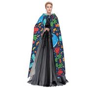OKFSTY Ocean Whale Fish Octopus Printing Adult Halloween Large Hooded Cloak 57.8 Inches Length, Suitable For Masquerade Costumes, Comic Con