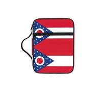 OKFSTY Ohio State Flag Stylish Printed Bible Bag with Smooth Zippers & Multi-Pockets Compact Organizer for Religious Study