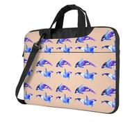 OKFSTY Orca Killer Whale Print Soft Fabric Laptop Bag Oxford Cloth Shoulder Tote Comfortable Padded Case For Everyday Use