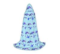 OKFSTY Orca Killer Whale Teen Hooded Cape For Halloween Party Witch Vampire Wizard Masquerade Ball Costume Cosplay Gear