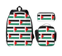 OKFSTY Palestine Flag Backpacks with Lunch Box Pencil Case Set for Study Sessions at The Library