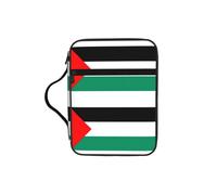 OKFSTY Palestine Flag Stylish Printed Bible Bag with Smooth Zippers & Multi-Pockets Compact Organizer for Religious Study