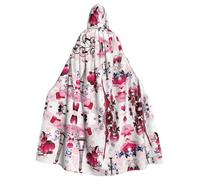 OKFSTY Paris Eiffel Tower France Printing Adult Halloween Large Hooded Cloak 57.8 Inches Length, Suitable For Masquerade Costumes, Comic Con