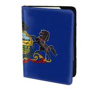 OKFSTY Pennsylvania State Flag Printing Fashion Passport Holder Personalized Printed Cowhide Id Holder Travel Passport Cover 5.5 in