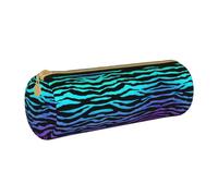 OKFSTY Purple Blue Green Camouflage Zebra Stripes Pencil Case Holder,School Stationery Supplies Pen Organiser Cute Pencils Bag for Students