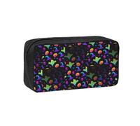 OKFSTY Rainbow Halloween Ghost Witch Hat Spiders Printed School Stationery Pouch Roomy Pencil Organizer Durable Zip Bag Polyester Case for Daily Carry