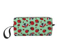 OKFSTY Red Ladybugs On A Blue Background Print Minimalist Carry Bag, Large Capacity Tote. Compact Storage Pouch for Gym, Work, and Weekend Trips