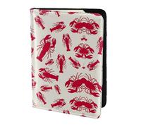 OKFSTY Red Lobster Printing Fashion Passport Holder Personalized Printed Cowhide Id Holder Travel Passport Cover 5.5 in