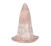 OKFSTY Rose Gold Glitter Printing Hooded Cape For Teenagers,Halloween Hooded Cape For Teenagers, Suitable For Themed Parties,Comic Con